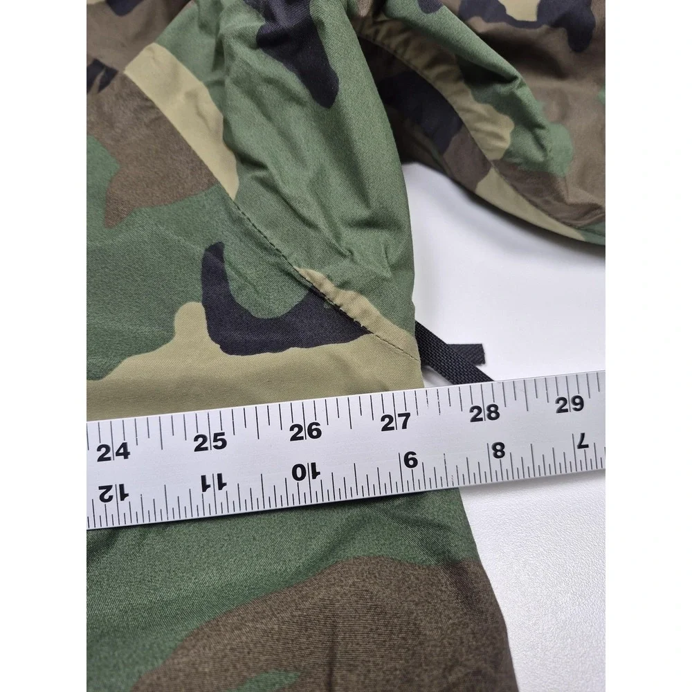 VTG ORC Industries Parka Mens M Green Woodland Camo Improved Rainsuit Hooded 90s